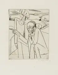 Der Versucher by Erich Heckel, 1914, Kaltnadelradierung auf Bütten, sold Jun 2020