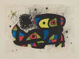 Vol espacial by Joan Miró, 1979, Farblithografie auf ARCHES (Wasserzeichen), sold Jan 2020