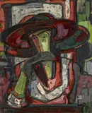 Max Kaus, "Frau mit großem Hut"