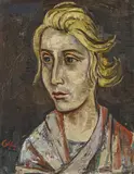 Karl Hofer, Mädchenbildnis, Um 1923, Öl auf Malkarton