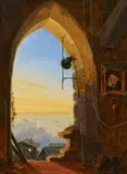 Bernhard Stange, Abendläuten, Öl auf Leinwand