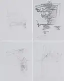 Joseph Beuys, Zeichnungen zu Leonardo Codices Madrid, 1975, Jeweils: Granolithografie auf leichtem Karton