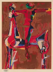 Marino Marini, Edition Olympia, 1972, Farblithografie auf Velin