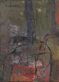 Karl Fred Dahmen, Ohne Titel IV, 1964, Mischtechnik auf Leinwand