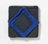 Bram Bogart, BLAUWZWART, 1965, Mischtechnik auf Holz