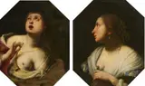 Francesco Furini, Zwei Gemälde, Jeweils Öl auf Leinwand