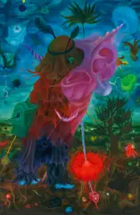 Photograph by Arik Brauer, Öl auf Holz, sold Jun 2021