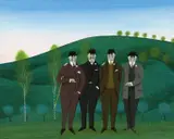 Jan Balet, Maiausflug, 1971, Öl auf Malkarton