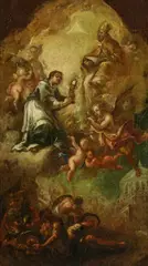 Giovanni Antonio De Pieri, Fürbitte des Heiligen Luigi Gonzaga, Öl auf Leinwand