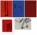 Martin Noël, Martin Noel - Ich sehe was, was Du nicht siehtst, 1992, Jeweils Farbholzschnitt auf leichtem Karton