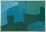 Composition bleue et verte by Serge Poliakoff, 1962, Farblithografie auf BFK RIVES (Wasserzeichen), sold Jun 2020