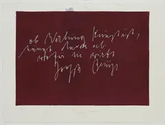 Joseph Beuys, Schwelle, 1984, Hahnemühle (Wasserzeichen)