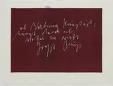Joseph Beuys, Schwelle, 1984, Hahnemühle (Wasserzeichen)