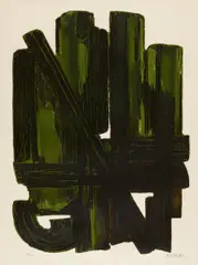 Pierre Soulages, Eau forte VIII, 1957, Farbaquatinta auf BFK RIVES (Wasserzeichen)