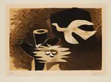 Georges Braque, L'Oiseau et son nid, 1954, Farblambda-Druck auf BFK RIVES (Wasserzeichen)