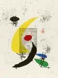 Joan Miró, Pour Paul Éluard, 1973, Radierung und Farbaquatinta auf ARCHES (Wasserzeichen)