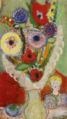 Robert Genin, Blumenstrauß, 1931, Öl auf Leinwand