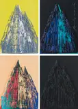 Cologne Cathedral (Karten) by Andy Warhol, 1985, Vier Farbserigrafien auf leichtem Karton, sold Mar 2020