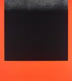 Rupprecht Geiger, schwarz auf rot, 1968, Farbserigrafie auf leichtem Karton