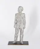 Ohne Titel by Stephan Balkenhol, 2005/06, Antimon-Hartblei auf Metallplinthe, sold Sep 2020
