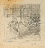 Friedrich Kallmorgen, Kinder auf dem Spielplatz