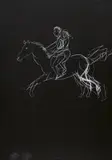Stephan Balkenhol, Ohne Titel, 1994, Ölkreide auf Holz, schwarz gefasst