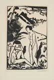 Erich Heckel, Am Strand, 1923, Holzschnitt auf Velin