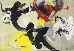 Jean Miotte, Ohne Titel, 1950er, Öl auf Leinwand