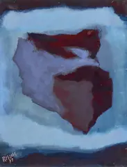 "Komp. 75/20" by Otto Ritschl, 1975, Öl auf Hartfaserplatte, sold Jun 2020