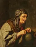 Jan van Bijlert, Die Wahrsagerin, Öl auf Holz