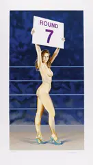 The Rounder by Mel Ramos, 1999, Farbserigrafie auf Karton, sold Jun 2020