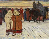 Alfred Sohn-Rethel, Marsch durch den Winter, 1917, Öl auf Leinwand