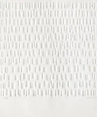 Günther Uecker, Ohne Titel, 1971, Prägedruck auf Büttenkarton