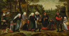 Marten Van Cleve, Brautzug, Öl auf Holz