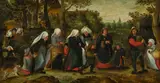 Marten Van Cleve, Brautzug, Öl auf Holz