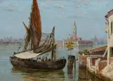 Antonietta Brandeis, Fischerboot in der Lagune vor Venedig