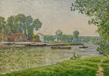 Maxime Maufra, Remorquage sur l'Oise, l'Ile-Adam, 1901, Öl auf Leinwand