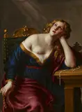 Alessandro Turchi, Maria Magdalena entsagt den Eitelkeiten der Welt, Öl auf Leinwand