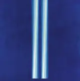 Axel Dick, "2 Lichtstreifen für Yves" (1. Version), 1968/69, Acryl auf Leinwand