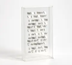 Klaus Staudt, DO-RE 3/83, 1983, Polystyrolkörper in Plexiglasgestell