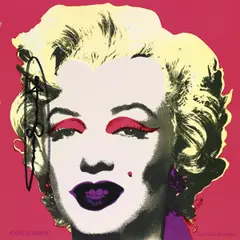 Marilyn (Castelli Mailer) by Andy Warhol, 1981, Offsetlithografie auf leichtem Karton, sold Jun 2020