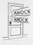 Roy Lichtenstein, Knock, Knock Poster, 1975, Linolschnitt auf ARCHES FRANCE (Wasserzeichen)