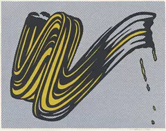 Brushstroke by Roy Lichtenstein, 1965, Farbserigrafie auf leichtem Karton, sold Jun 2020