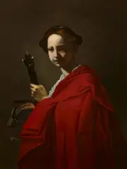 Römischer Meister, <br />Die Heilige Katharina von Alexandrien, Öl auf Leinwand