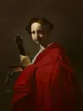 Römischer Meister, <br />Die Heilige Katharina von Alexandrien, Öl auf Leinwand