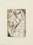 Dorothea Maetzel-Johannsen, Zwei junge Mädchen, 1920, Radierung auf Velin
