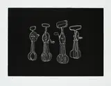 Mona Hatoum, Ohne Titel (Whisks), 2018, Lithografie auf Arches FRANCE (Wasserzeichen)