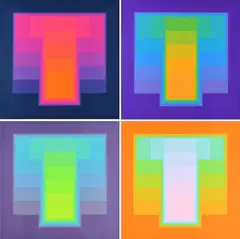 Karl Gerstner, Color Sound, Ca. 1973, Serie von 8 Farbserigrafien auf leichtem Karton