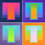 Karl Gerstner, Color Sound, Ca. 1973, Serie von 8 Farbserigrafien auf leichtem Karton