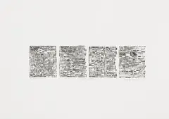 Xu Bing, "Lost Letters", 1997, Blei-Blind-Satzdruck auf Bütten